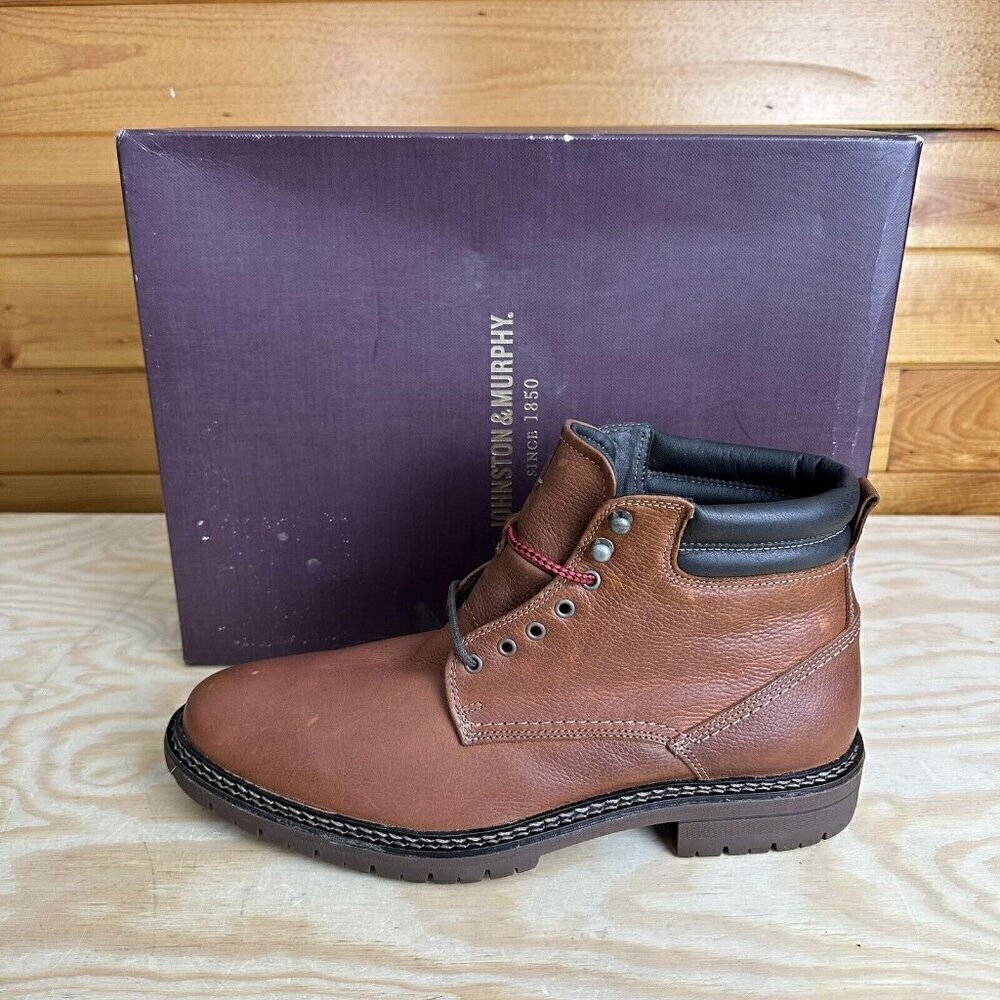 Johnston & Murphy Kipton Size 9 Kipton Full Grain Leather Boots New #20-4540